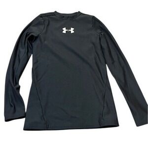 Under Armour Kids HeatGear Long Sleeve Compression Shirt Black  Athletic